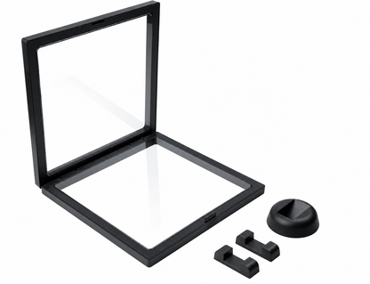 Floating Jewelry Display Frame — complete set view